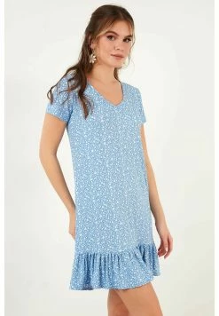 LELA Mini- Jurk - Baby Blue -LELA Winkel b0a079e0dd7345cb85784ca015679ce3