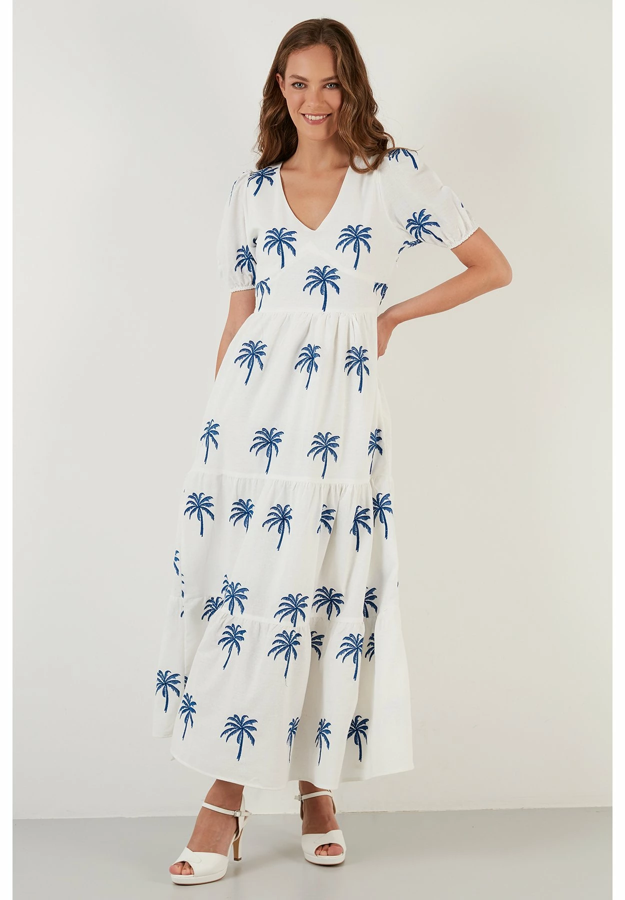 LELA Regular Fit - Maxi-Jurk - Ecru 8 LELA Regular Fit - Maxi-Jurk - Ecru - Afbeelding 6