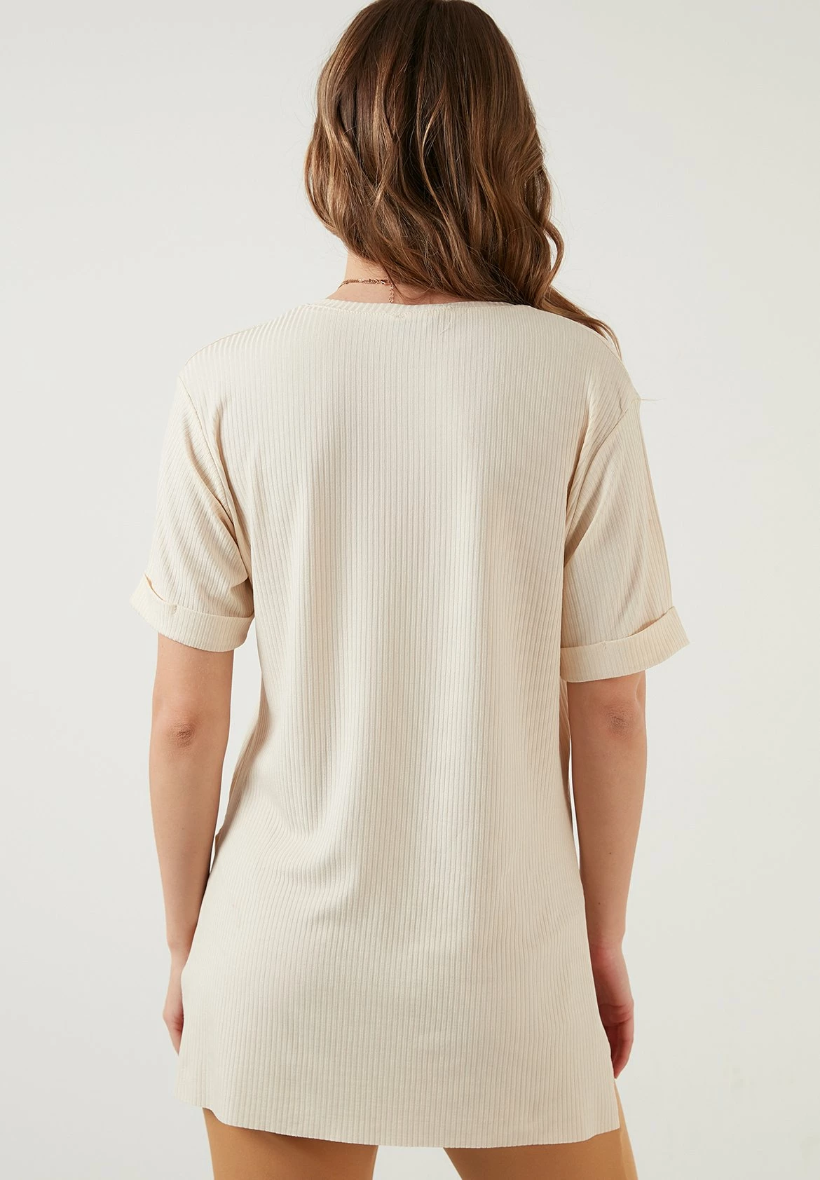 LELA Slim Fit - Blouse - Stone Colored 5 LELA Slim Fit - Blouse - Stone Colored - Afbeelding 3