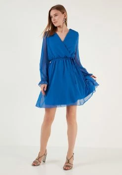 LELA Mini- Jurk - Blue -LELA Winkel b2b39c5cb30a414f9ed66778fda3dd60