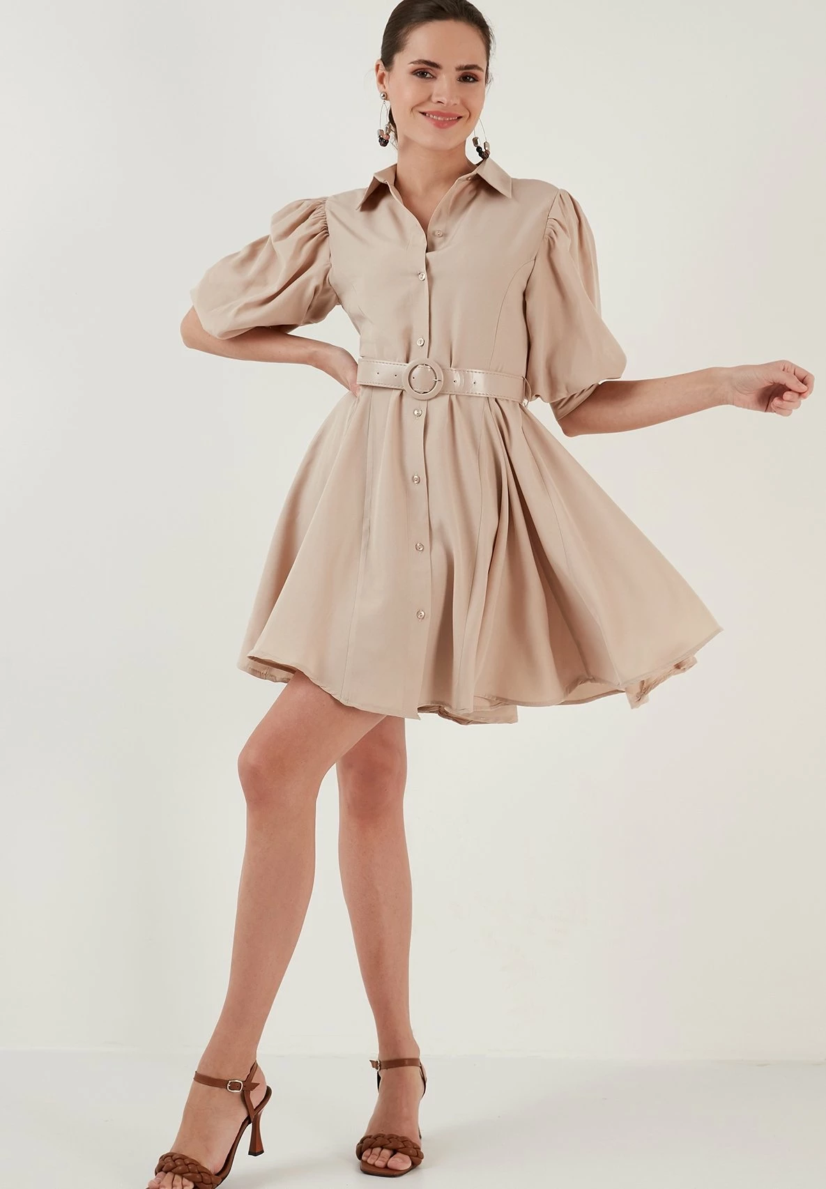 LELA Regular Fit - Blousejurk - Stone 6 LELA Regular Fit - Blousejurk - Stone - Afbeelding 4