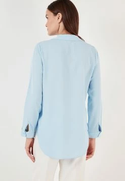 LELA Overhemdblouse - Baby Blue -LELA Winkel b6917699a89949038a8ff45d2b2f070d