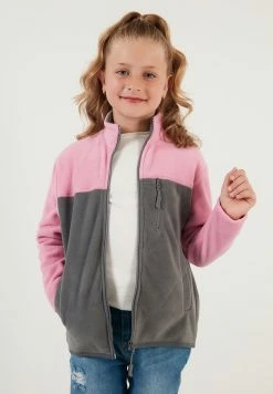 LELA Regular Fit - Sweater Met Rits - Pink Grey -LELA Winkel b919d63563c348099a4161f7b40b5db3