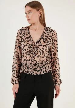 LELA Regular Fit - Blouse - Leopard -LELA Winkel ba205d6b29994f27baf7bc15c1fee9ef