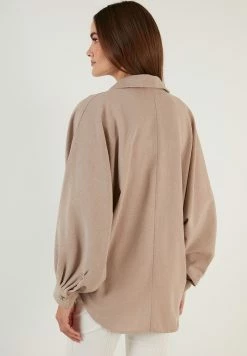 LELA Overhemdblouse - Mink Color -LELA Winkel bacbb77e97474a06b18357e72582171d