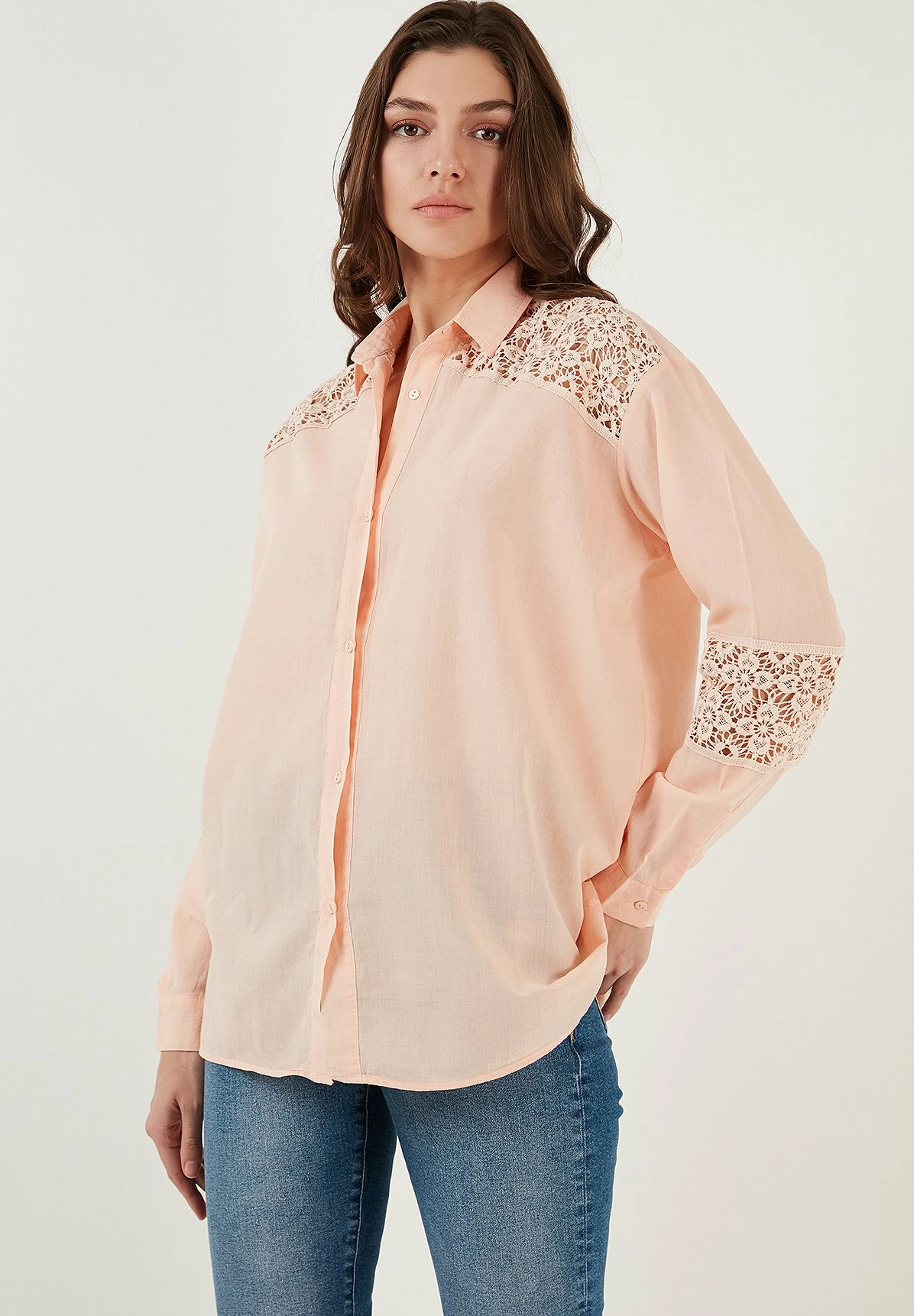 LELA Overhemdblouse - Salmon 3 LELA Overhemdblouse - Salmon