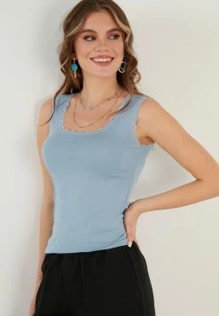 LELA Slim Fit - Top - Baby Blue -LELA Winkel bce8b7647395453b83c8a1c6dbfc8c04