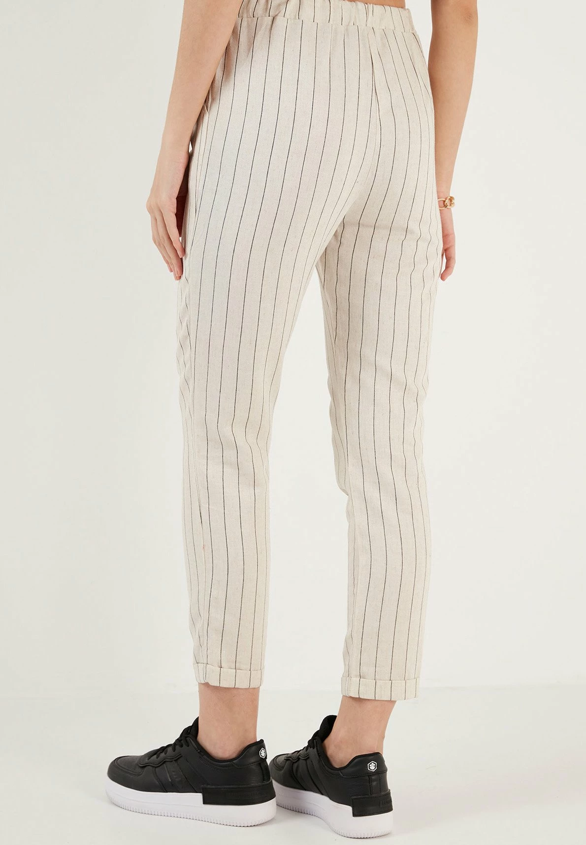 LELA Slim Fit - Broek - Ecru 5 LELA Slim Fit - Broek - Ecru - Afbeelding 3