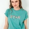 LELA T-Shirt Print - Mint -LELA Winkel bff83c7ba0794c9aba346a4a4a9fcf10