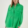LELA Loose Fit - Overhemdblouse - Green -LELA Winkel c2d38e62429d493a88a0f56a20004c14