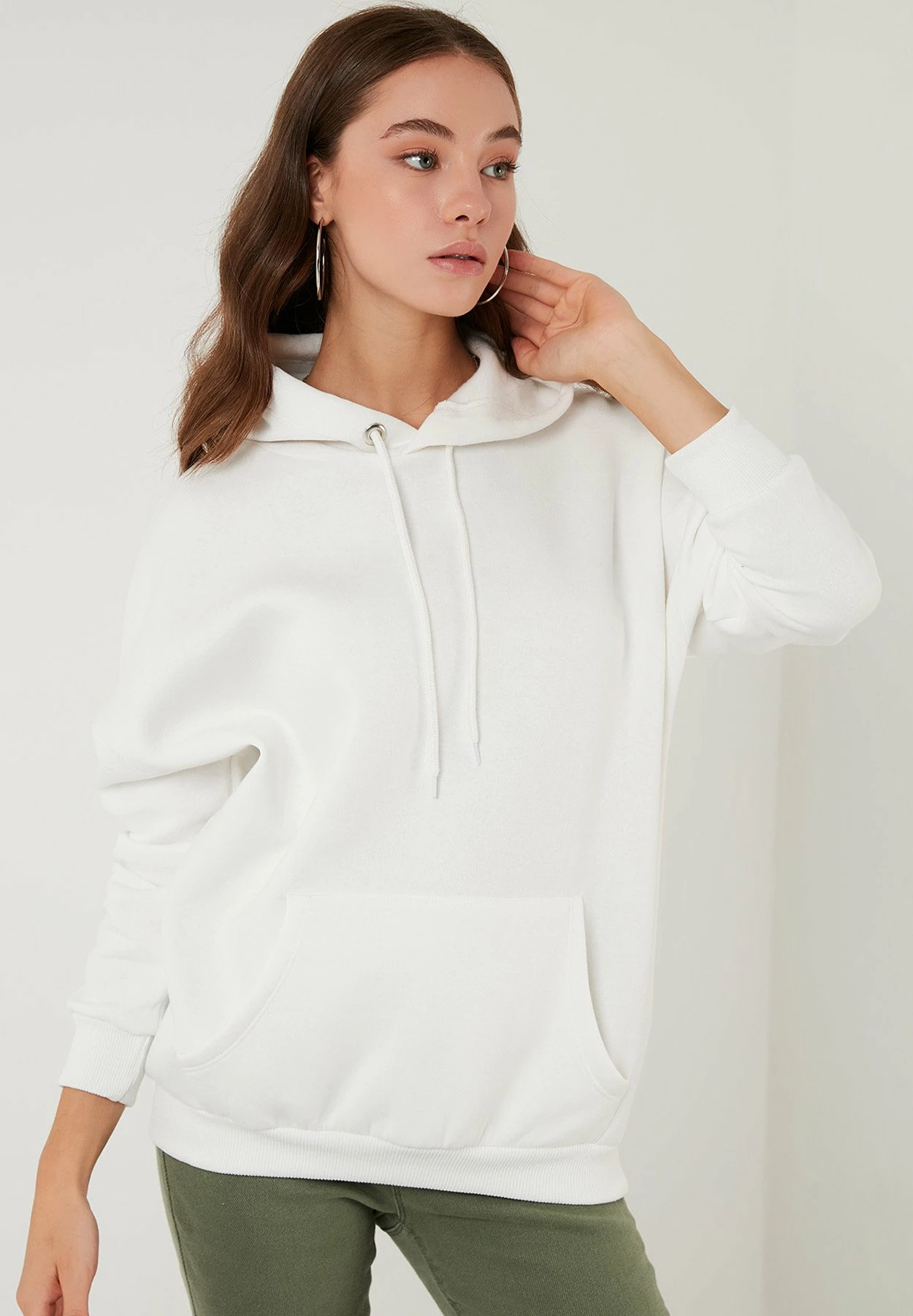 LELA Regular Fit - Hoodie - Ecru 6 LELA Regular Fit - Hoodie - Ecru - Afbeelding 4