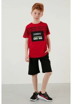 LELA Regular Fit Shorts And T-Shirt - Shorts - Red