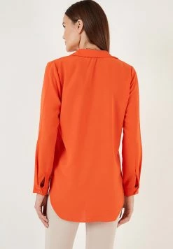 LELA Overhemdblouse - Orange 11 LELA Overhemdblouse - Orange -LELA Winkel c7900f2e72d34cc29c2d317beca90d61