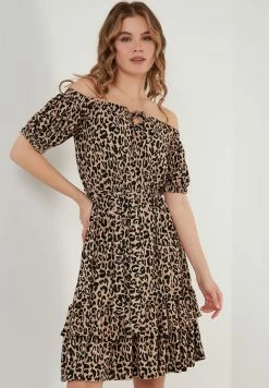LELA Regular Fit - Jurk - Leopard