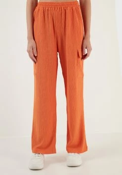 LELA Regular Fit - Cargobroek - Orange