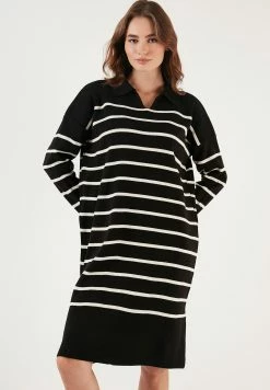 LELA Gebreide Jurk - Black/Light Stone 12 LELA Gebreide Jurk - Black/Light Stone -LELA Winkel cced9472e1044cb191d0230053d46775