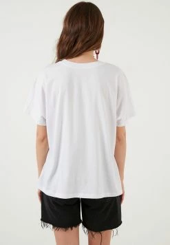 LELA Crew Neck- T-Shirt Basic - White -LELA Winkel ccfb72cb13504fdf8060692b24c416c4