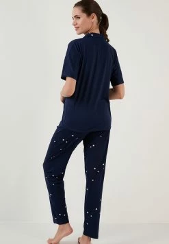 LELA Set Regular Fit - Pyjama - Dark Blue -LELA Winkel ce405e5fd2f34f6aa8a48a54500ae6e0