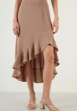 LELA Regular Fit - A-Lijn Rok - Mink