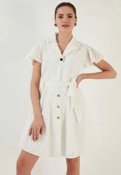 LELA Regular Fit - Blousejurk - Ecru