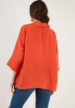 LELA Overhemdblouse - Orange -LELA Winkel d1b9afa0a4c949ec8bcfa78dfc65a5f7