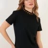 LELA Crew Neck- T-Shirt Print - Black Neon Orange -LELA Winkel d1ee318a4d2b4df5b6bf48cf32b68aa9