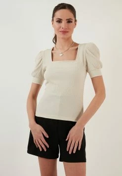 LELA Slim Fit - Blouse - Stone -LELA Winkel d5b4076de50c49cf88ccc01293c5f573