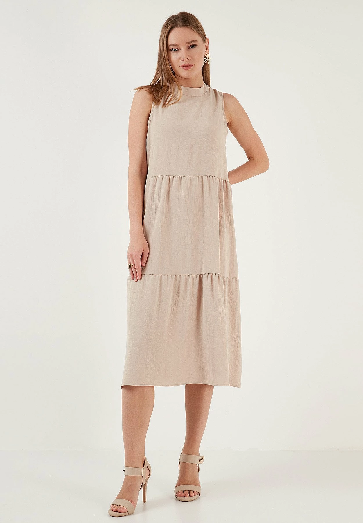 LELA Regular Fit - Jurk - Stone 4 LELA Regular Fit - Jurk - Stone - Afbeelding 2