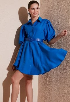 LELA Regular Fit - Blousejurk - Saxe Blue -LELA Winkel d92ef81ce4374e8fa9f711e43f307767