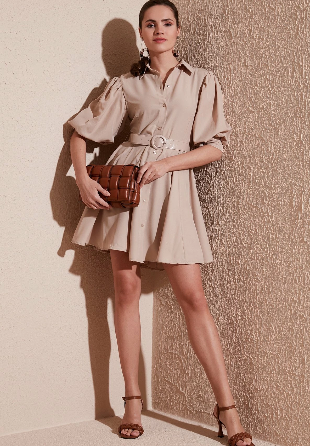 LELA Regular Fit - Blousejurk - Stone 7 LELA Regular Fit - Blousejurk - Stone - Afbeelding 5