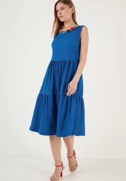 LELA Regular Fit - Jurk - Blue -LELA Winkel da9770cba3cd4e3faf2ab60f9926ebbc