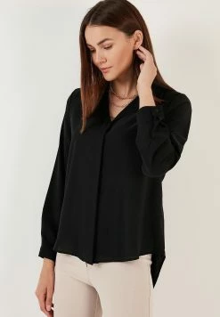LELA Overhemdblouse - Black -LELA Winkel dac0e434d32c4d2db375ac1b4b796b49