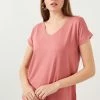LELA V Neck- T-Shirt Basic - Rose -LELA Winkel db15884ed7a045bd800bce7c549deeab