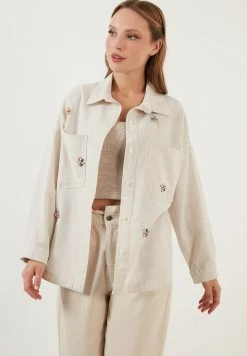 LELA Loose Fit - Overhemdblouse - Ecru -LELA Winkel dc42a8ff432f495aac6ed15252e0b97d