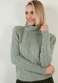 LELA Regular Fit - Trui - Almond Green -LELA Winkel dcf01e75cb3d4236b0c5a9595e0625fc