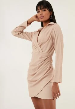 LELA Slim Fit - Etui-Jurk - Stone -LELA Winkel df094126a7c647daa49aaf1dddcc6f85