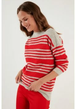 LELA Regular Fit - Trui - Light Grey Orange -LELA Winkel e0cf1b7bae024db9a1fab1e5d30602d2