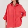 LELA Overhemdblouse - Coral -LELA Winkel e20a9b6b7d8d4a5aac98d2c9e2f0d95d