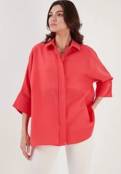 LELA Overhemdblouse - Coral