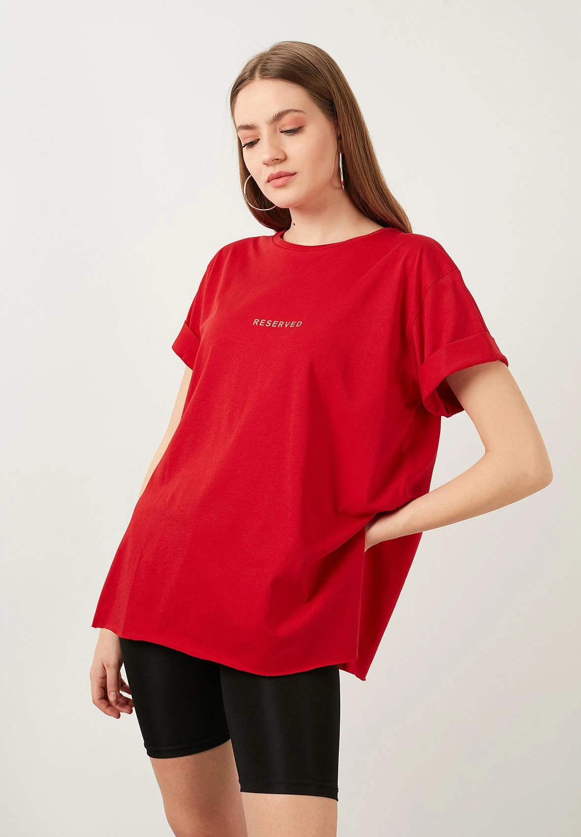 LELA Slim Fit - T-Shirt Print - Red 5 LELA Slim Fit - T-Shirt Print - Red - Afbeelding 3