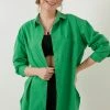 LELA Loose Fit - Overhemd - Green -LELA Winkel e59f9841f3e44c02a254fe8f00a8e8a5