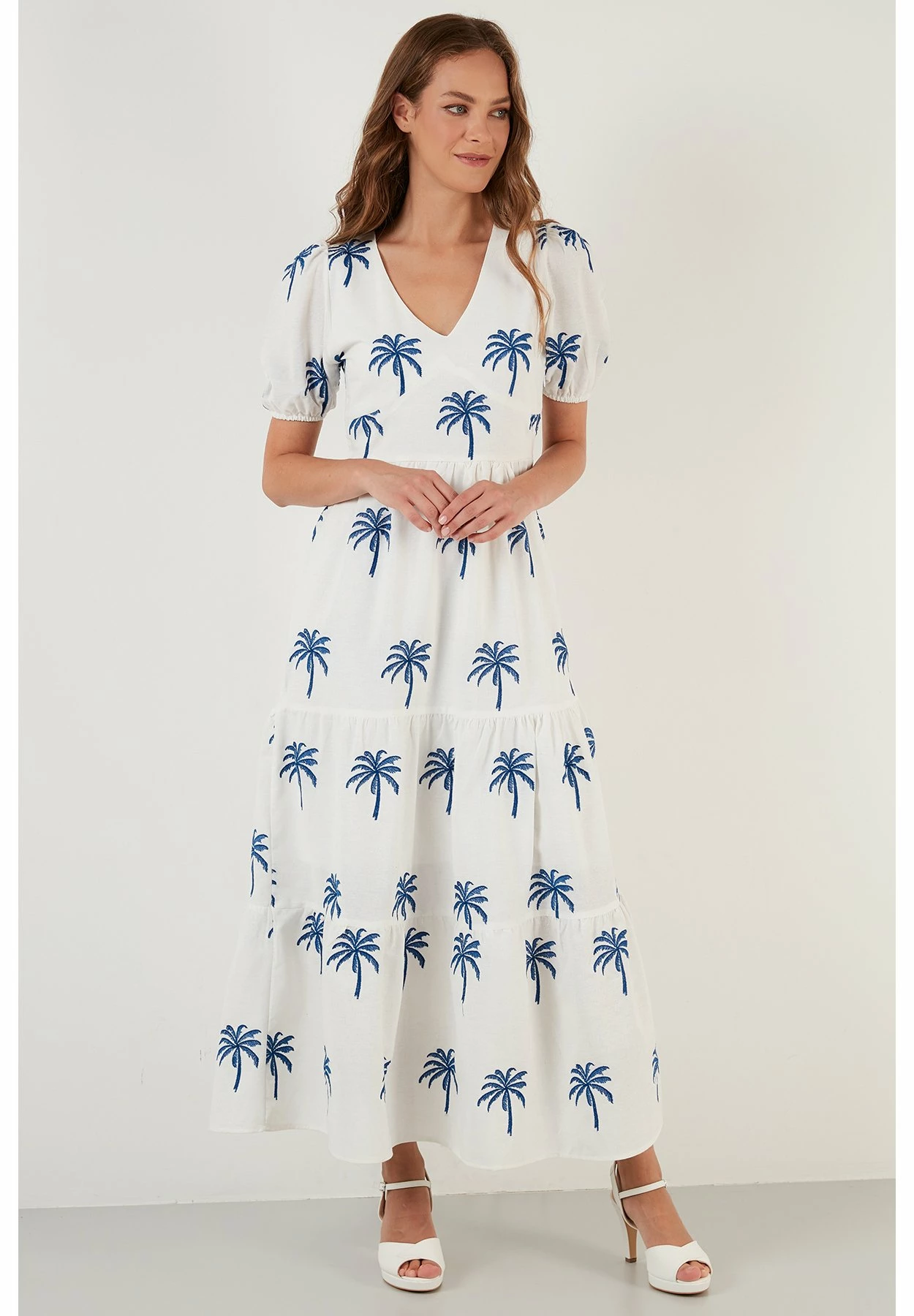 LELA Regular Fit - Maxi-Jurk - Ecru 7 LELA Regular Fit - Maxi-Jurk - Ecru - Afbeelding 5