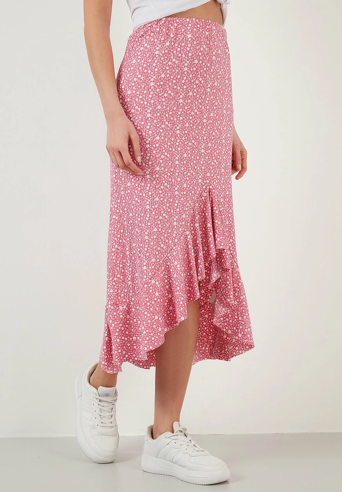 LELA Midi - A-Lijn Rok - Fuchsia 6 LELA Midi - A-Lijn Rok - Fuchsia - Afbeelding 4