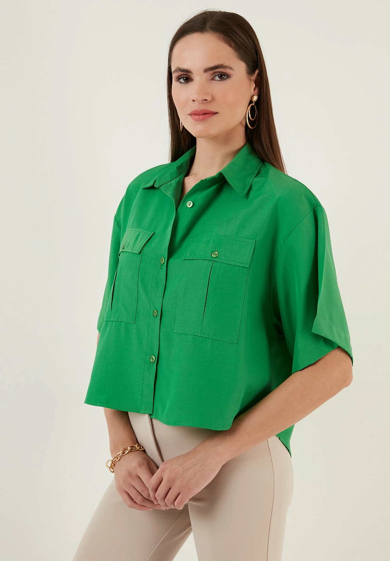 LELA Loose Fit - Overhemdblouse - Benetton Color 3 LELA Loose Fit - Overhemdblouse - Benetton Color