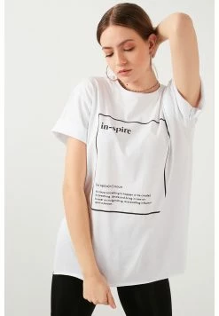 LELA Oversized - T-Shirt Print - White -LELA Winkel e86d2b912b644bca8292f2b89e08cbb2