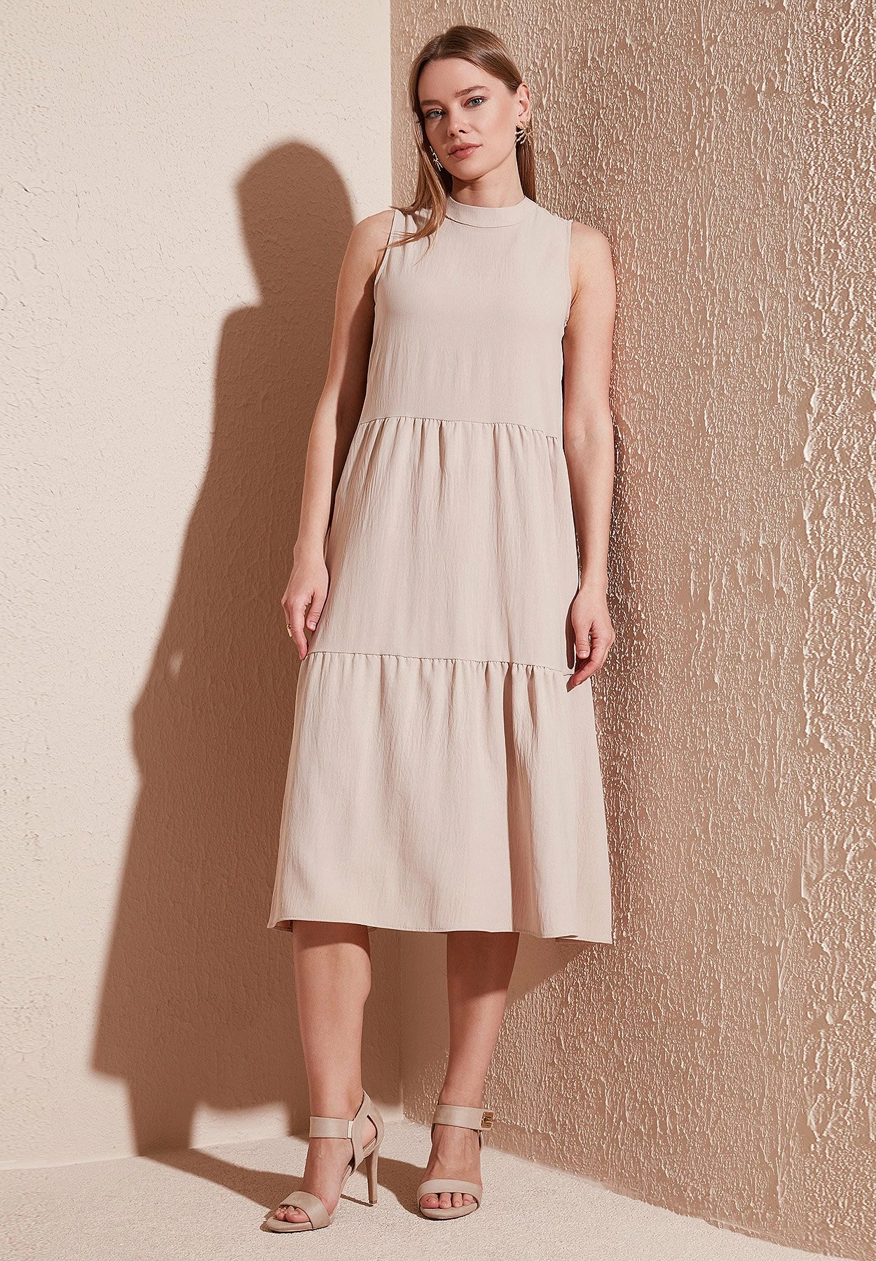 LELA Regular Fit - Jurk - Stone 6 LELA Regular Fit - Jurk - Stone - Afbeelding 4