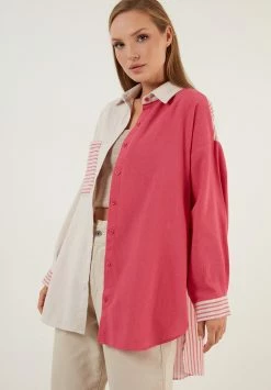 LELA Loose Fit - Overhemdblouse - Fuchsia -LELA Winkel e9b23d2f0da546f1a404859182fe22b0