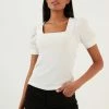 LELA Slim Fit - Blouse - Ecru -LELA Winkel ede2ef1abf58448ba2474cf7de6f7b59