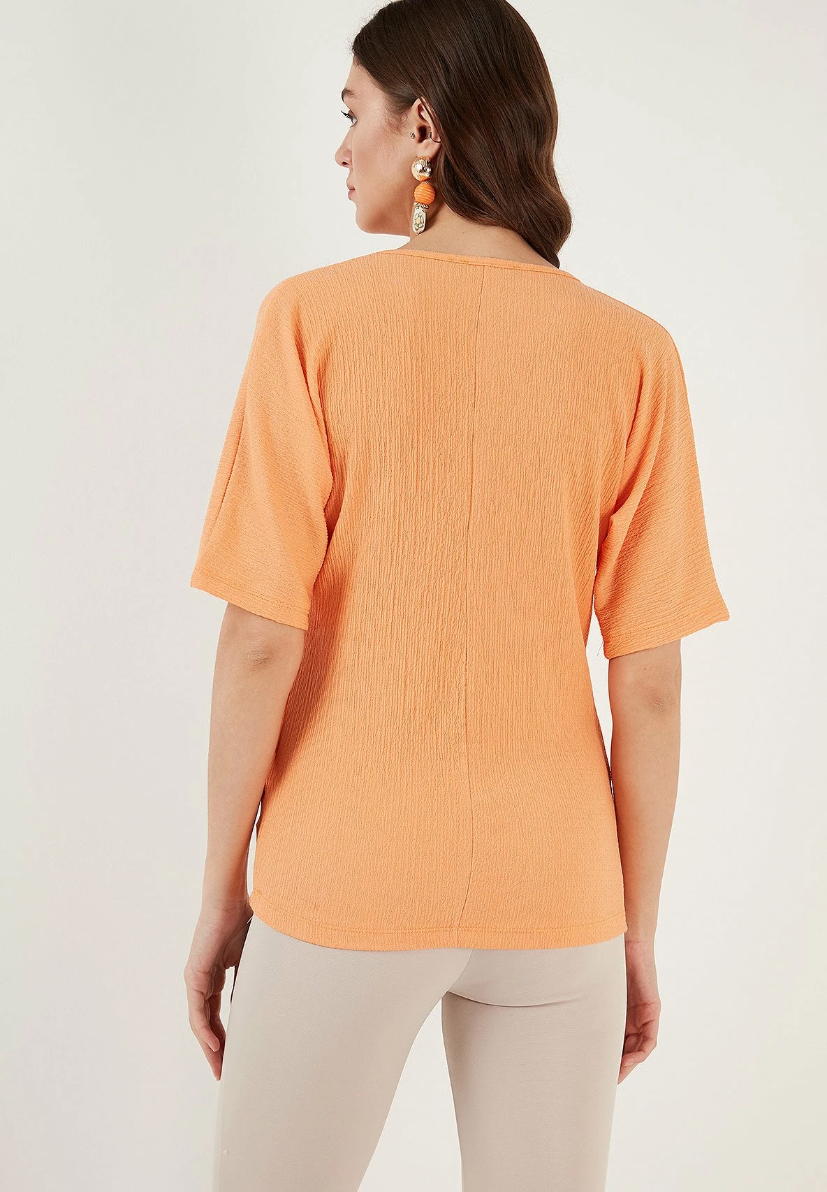 LELA Regular Fit - T-Shirt Basic - Light Orange 5 LELA Regular Fit - T-Shirt Basic - Light Orange - Afbeelding 3