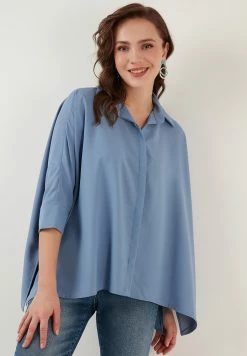 LELA Oversized - Overhemdblouse - Indigo